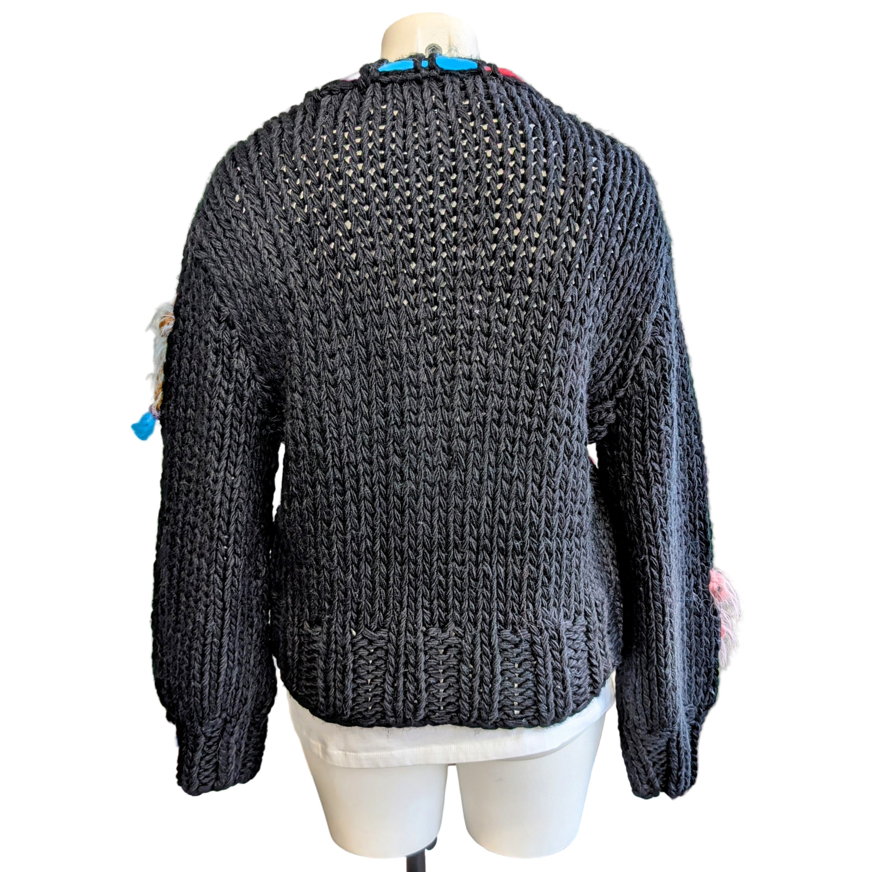 Gilet court coloré  avec fleurs