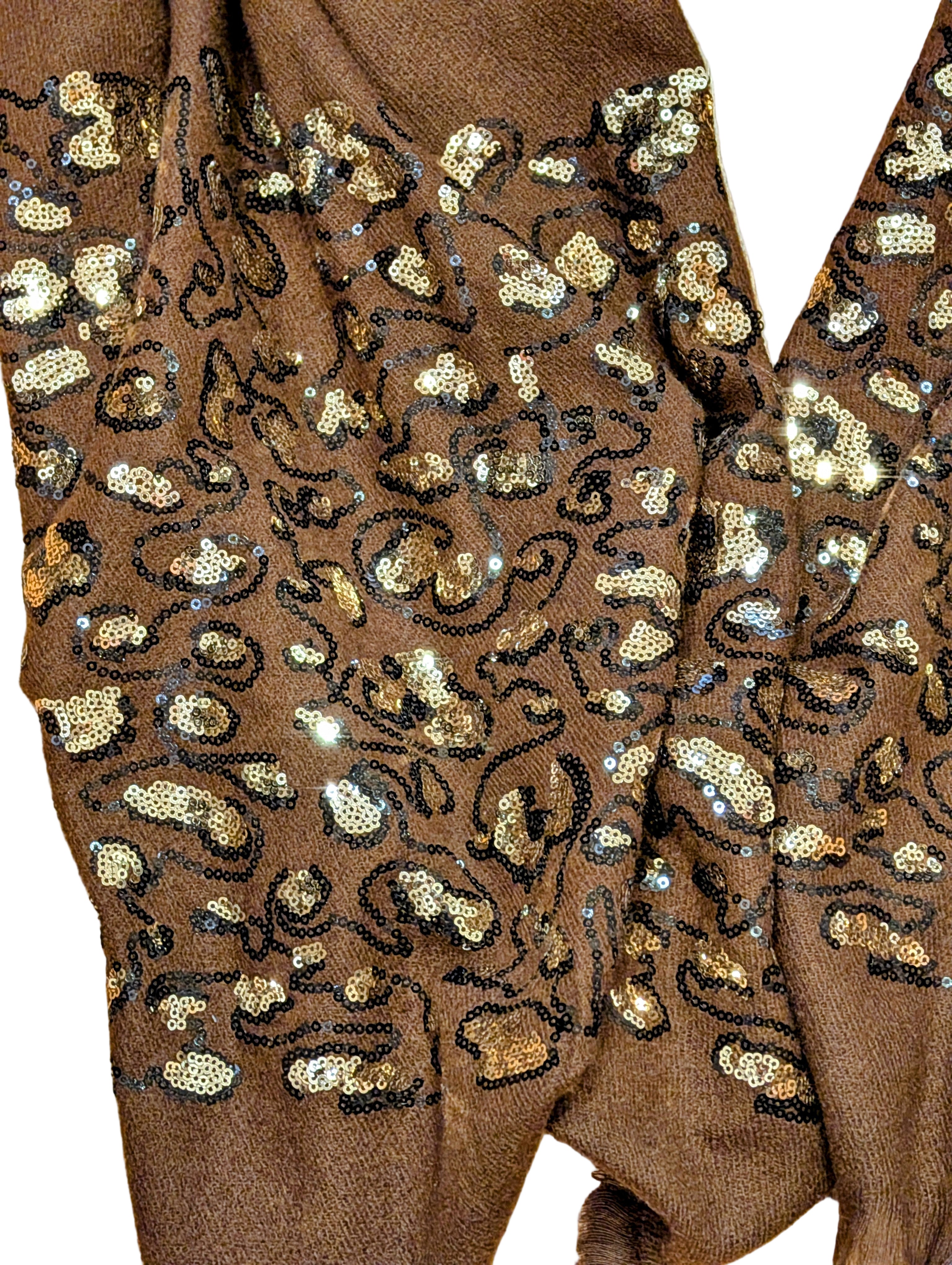 Echarpe douce avec sequins bicolores