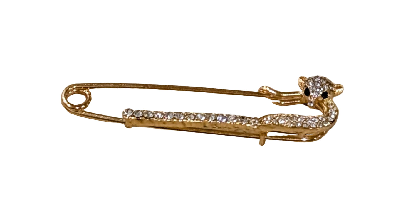 Broche épingle à nourrice avec Renard