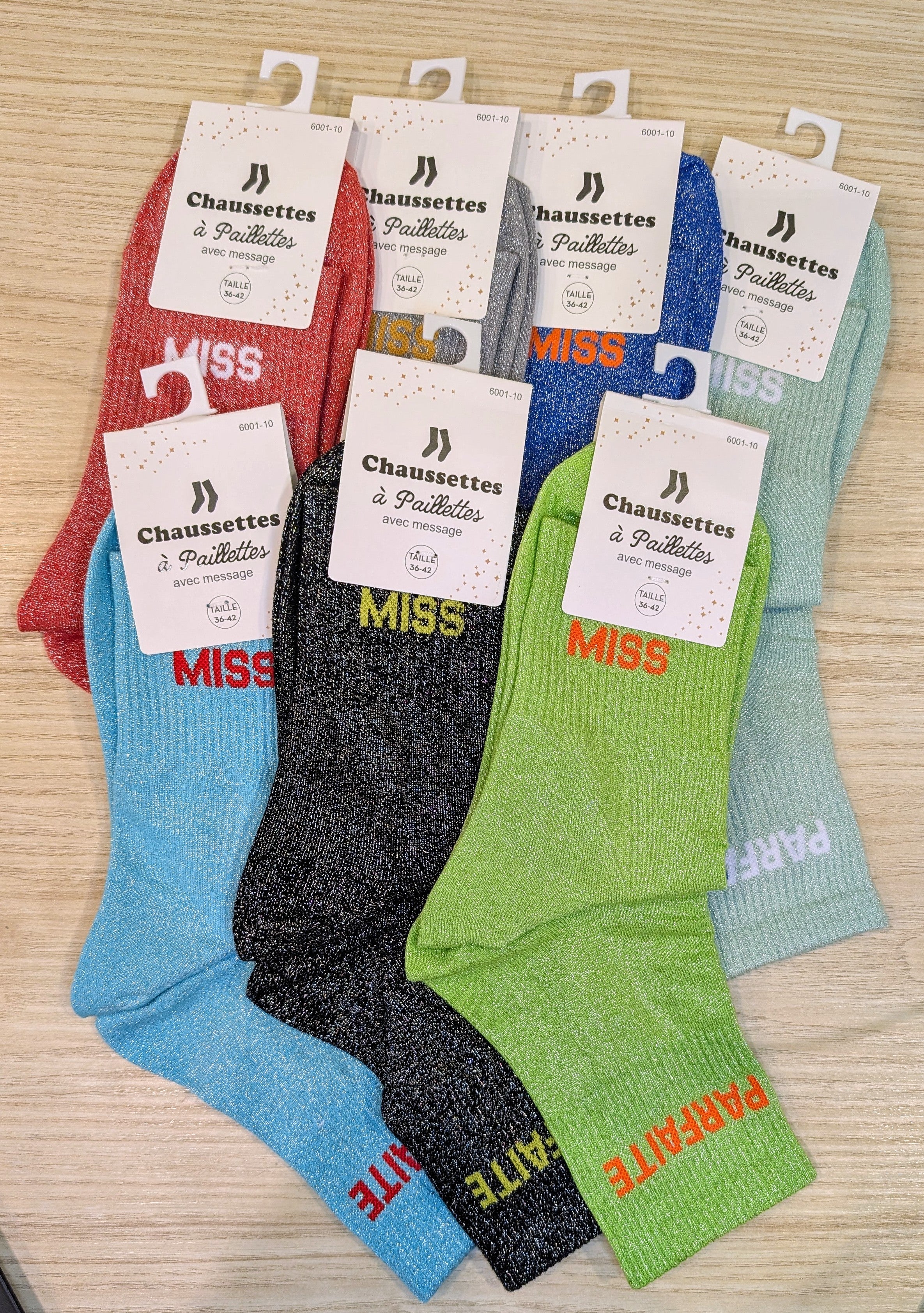 Chaussettes à paillettes - Miss Parfaite (36-42)