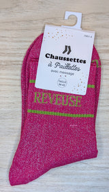 Chaussettes à paillettes - Rêveuse (36-42)
