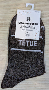 Chaussettes à paillettes - Têtue (36-42)