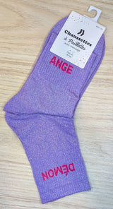 Chaussettes à paillettes - Ange Démon (36-42)