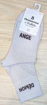Chaussettes à paillettes - Ange Démon (36-42)