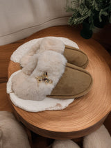 Pantoufles fourrées avec ourson