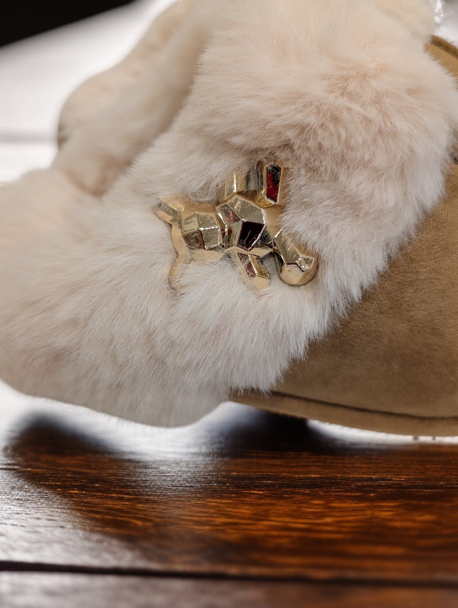 Pantoufles fourrées avec ourson