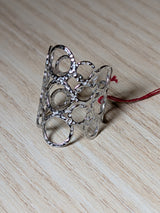 Bague ajustable - Cercles argentés
