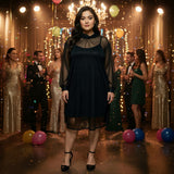 Robe de soirée - voilage et strass