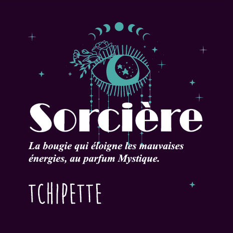 Bougie artisanale - Sorcière (Bois de santal)