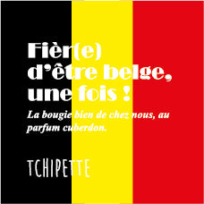 Bougie artisanale - Fier d'être belge ! (Cuberdon)