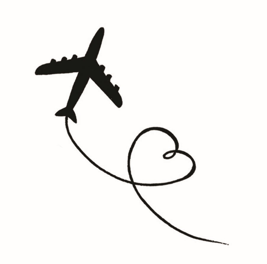 Tattoo Lovely - Avion coeur