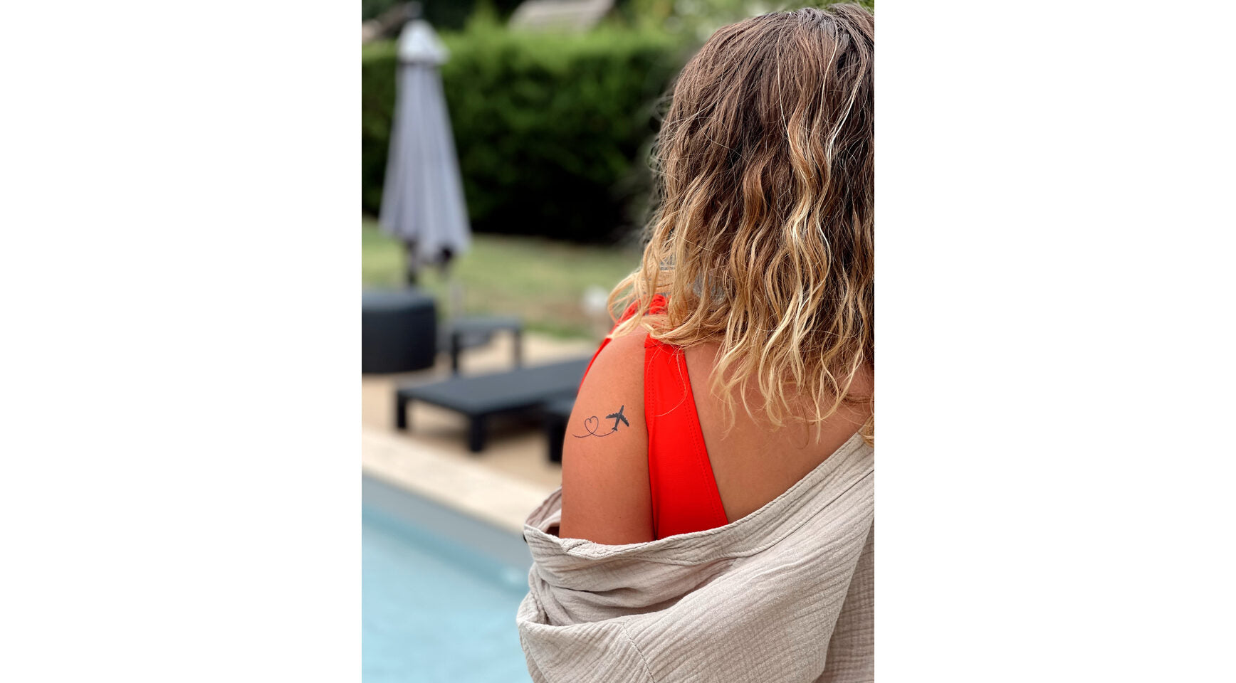 Tattoo Lovely - Avion coeur