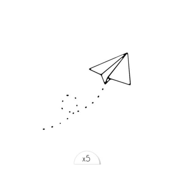 Tattoo Lovely - Avion en papier