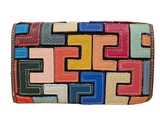 Portefeuille en cuir Tétris