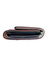 Portefeuille en cuir losange