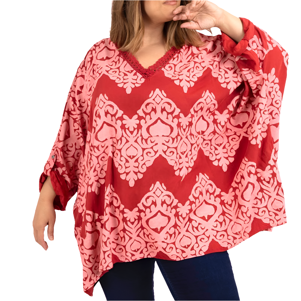 Tunique oversize imprimé ikat