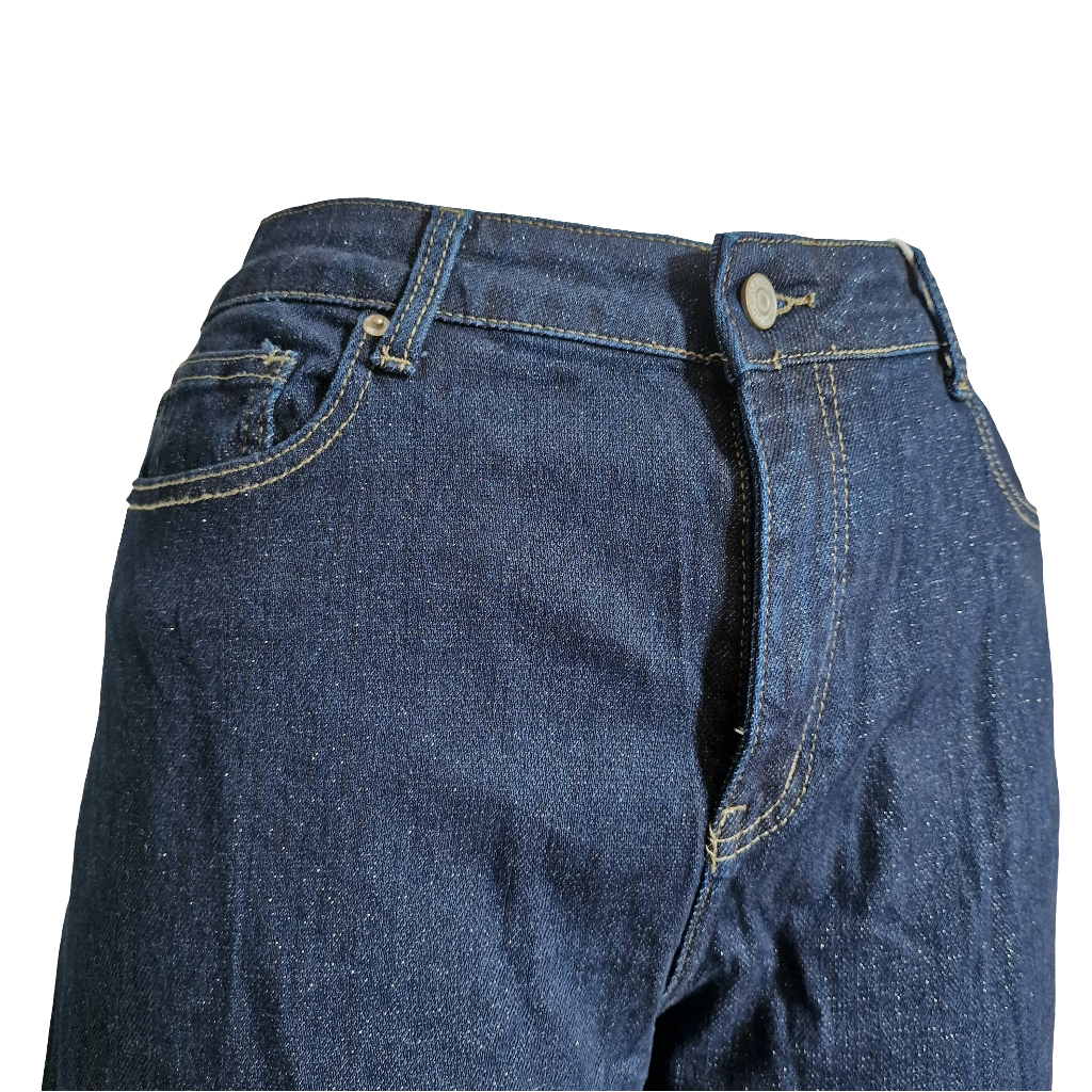 Pantalon jean "Monday" avec trame brillante