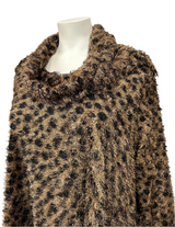 Pull KATY col boule - Léopard poilu