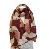 Foulard feuilles de Gynko et doré