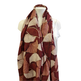 Foulard feuilles de Gynko et doré
