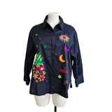 Chemise avec broderie colorée