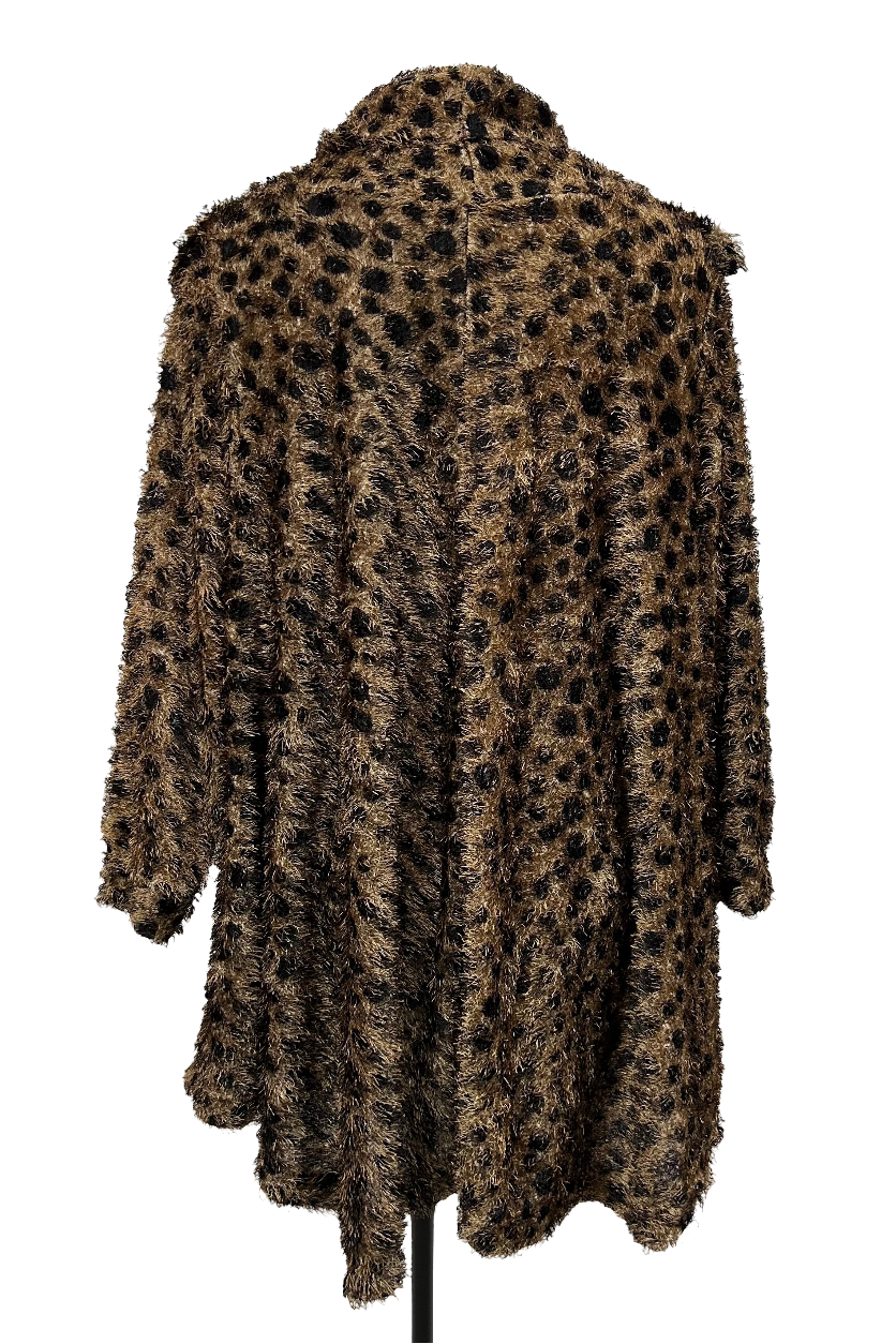 Pull KATY col boule - Léopard poilu