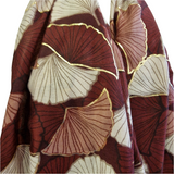 Foulard feuilles de Gynko et doré