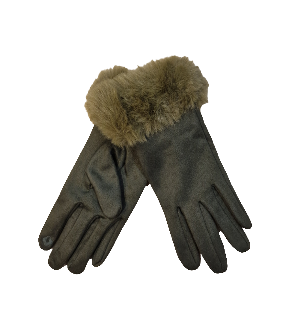 Gants avec bord fourré