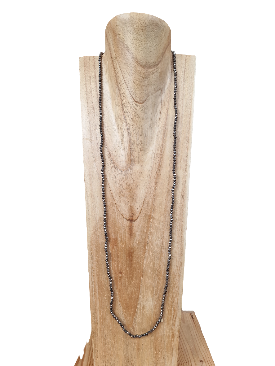 Collier élastiqué en perles brillantes