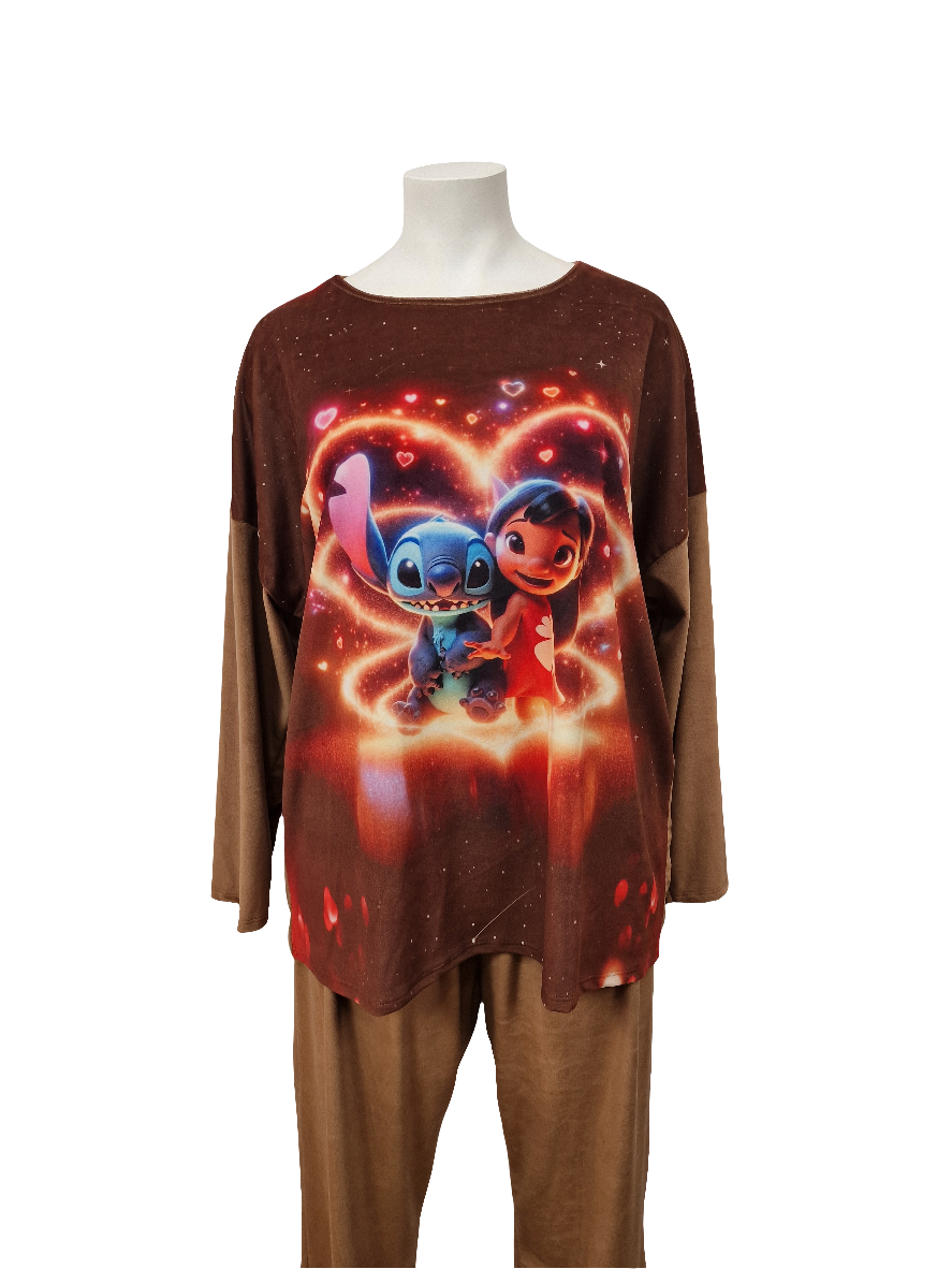 Pyjama en velours - Lilo et Stitch Coeur