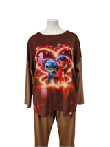Pyjama en velours - Lilo et Stitch Coeur