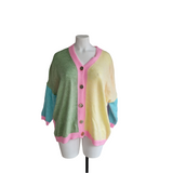 Gilet tricolore avec boutons