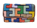 Portefeuille en cuir Tétris