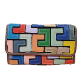 Portefeuille en cuir Tétris