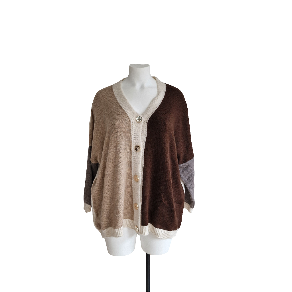 Gilet tricolore avec boutons