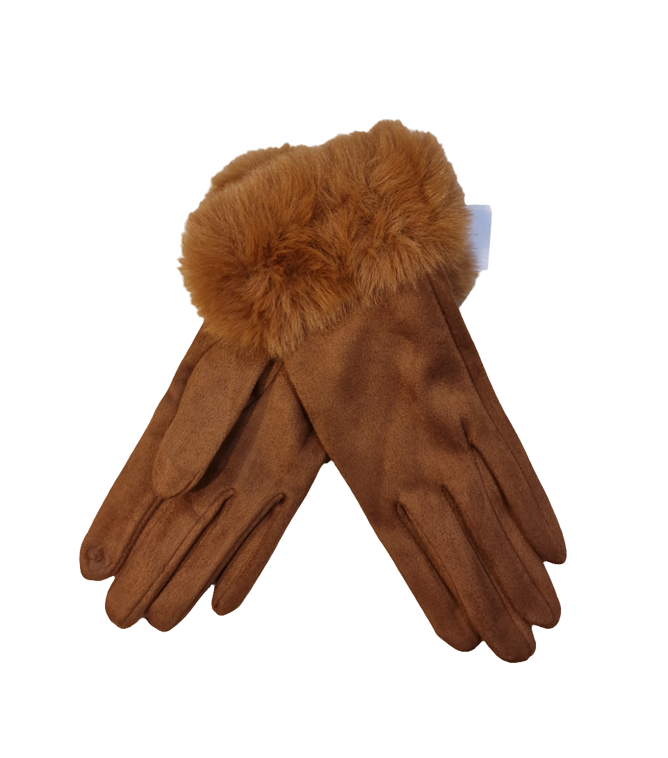 Gants avec bord fourré