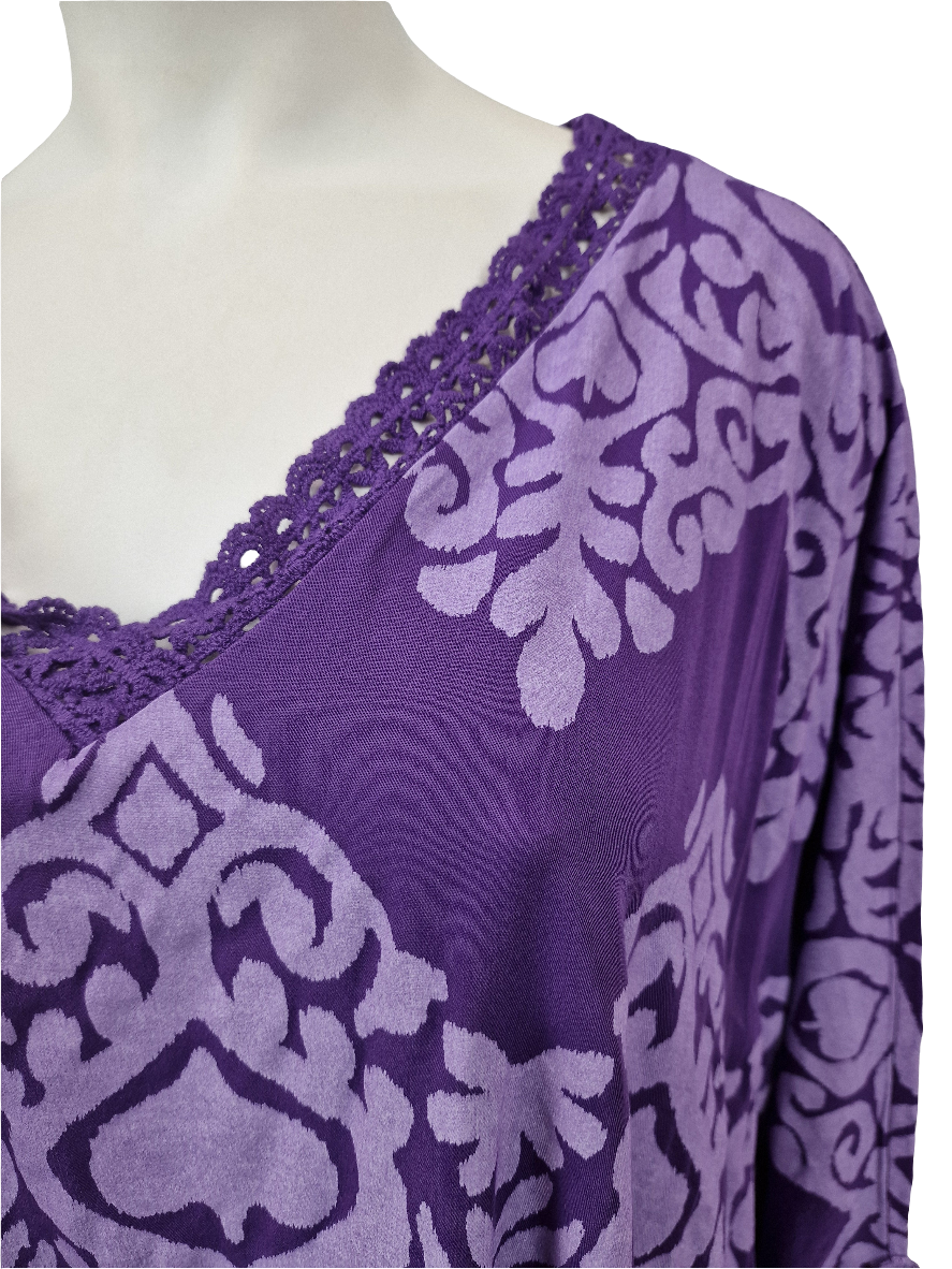 Tunique oversize imprimé ikat