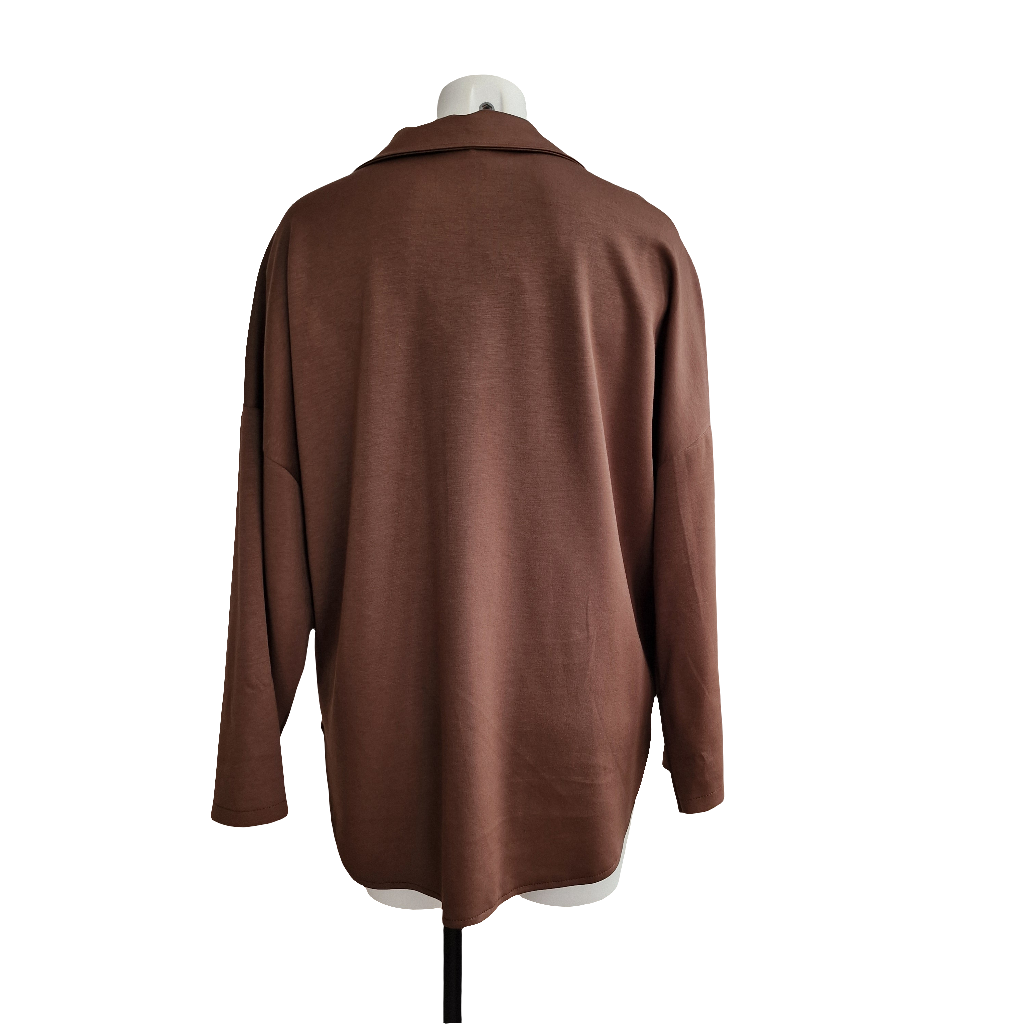 Chemise sweat avec fleurs brodées et sequins