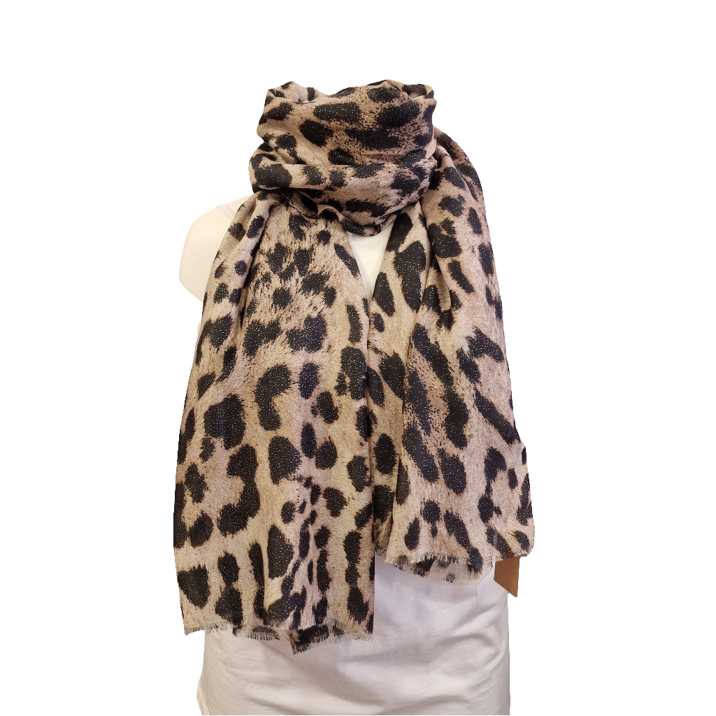 Foulard léopard avec brillant