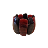 Bracelet élastiqué Bordeaux et Noir