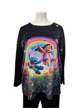 Pyjama en velours - Lilo et Stitch arc en ciel