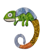 Broche épingle - Caméléon
