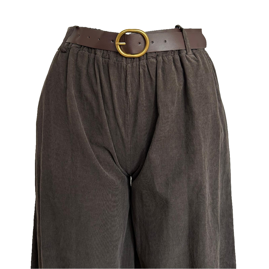 Pantalon velours de coton taille élastique