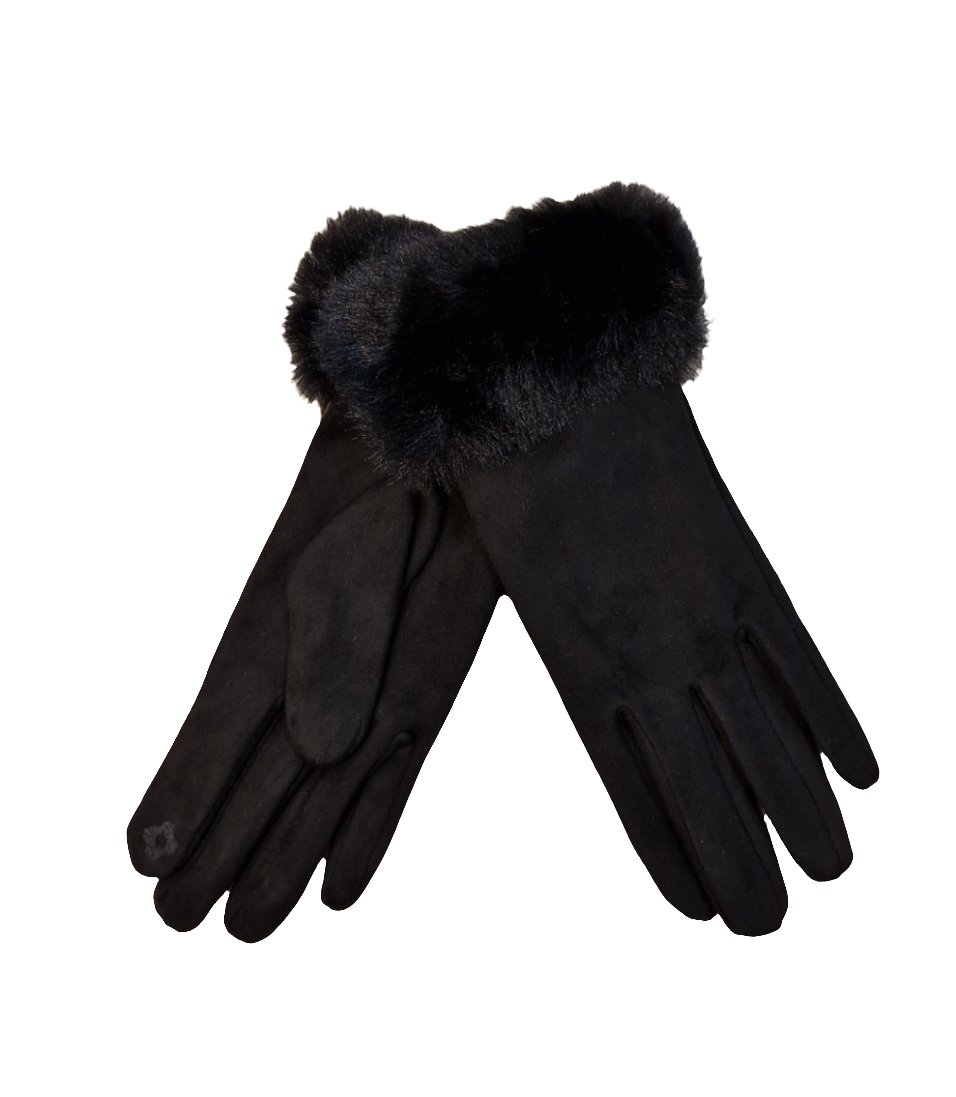 Gants avec bord fourré