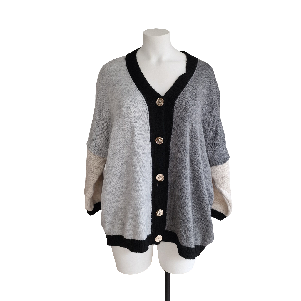 Gilet tricolore avec boutons
