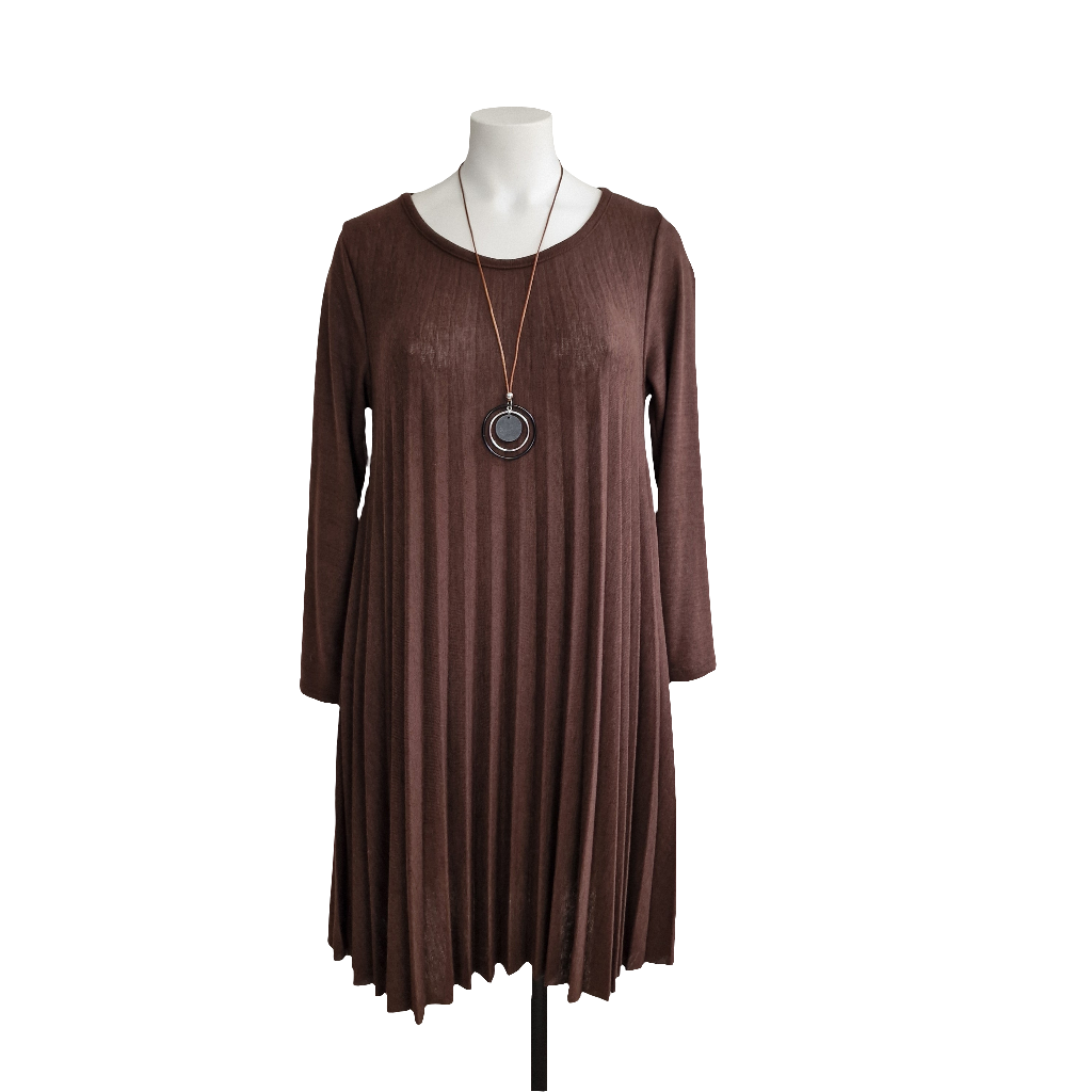 Robe plissée en maille