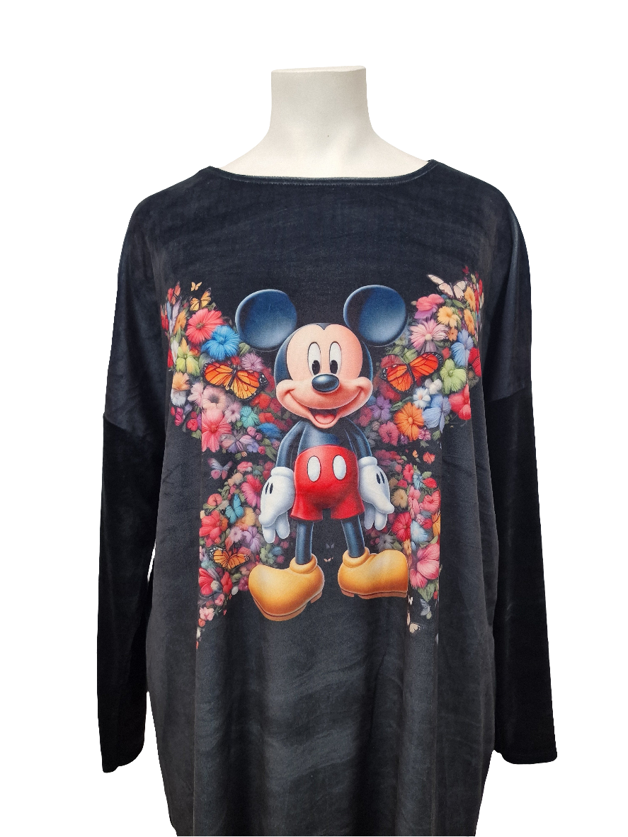 Robe de nuit en velours - Mickey Papillons