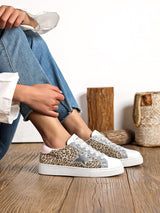 Baskets Léopard à laçets