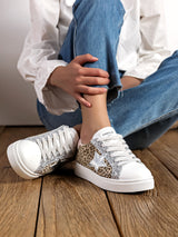 Baskets Léopard à laçets