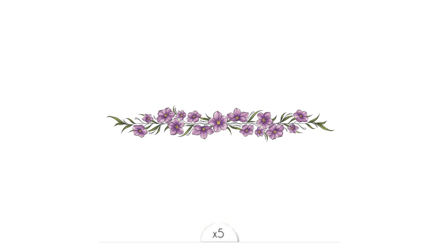 Tattoo Lovely - Bracelet fleurs violettes